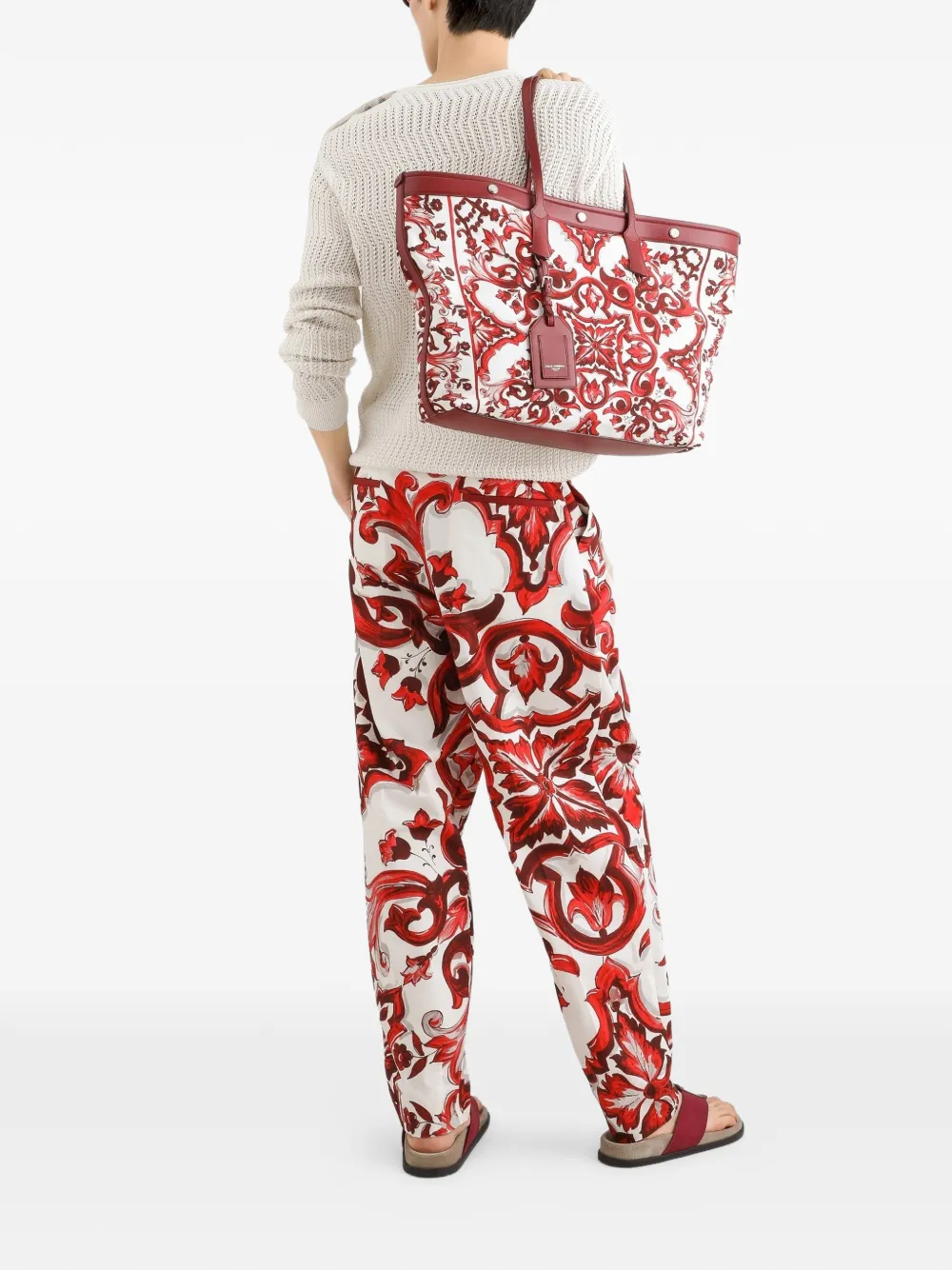 Dolce & Gabbana Gehaakte pullover van zijde en katoen Wit