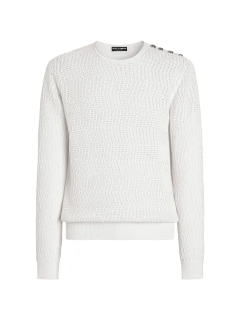 Dolce & Gabbana crochet pullover in silk and cotton