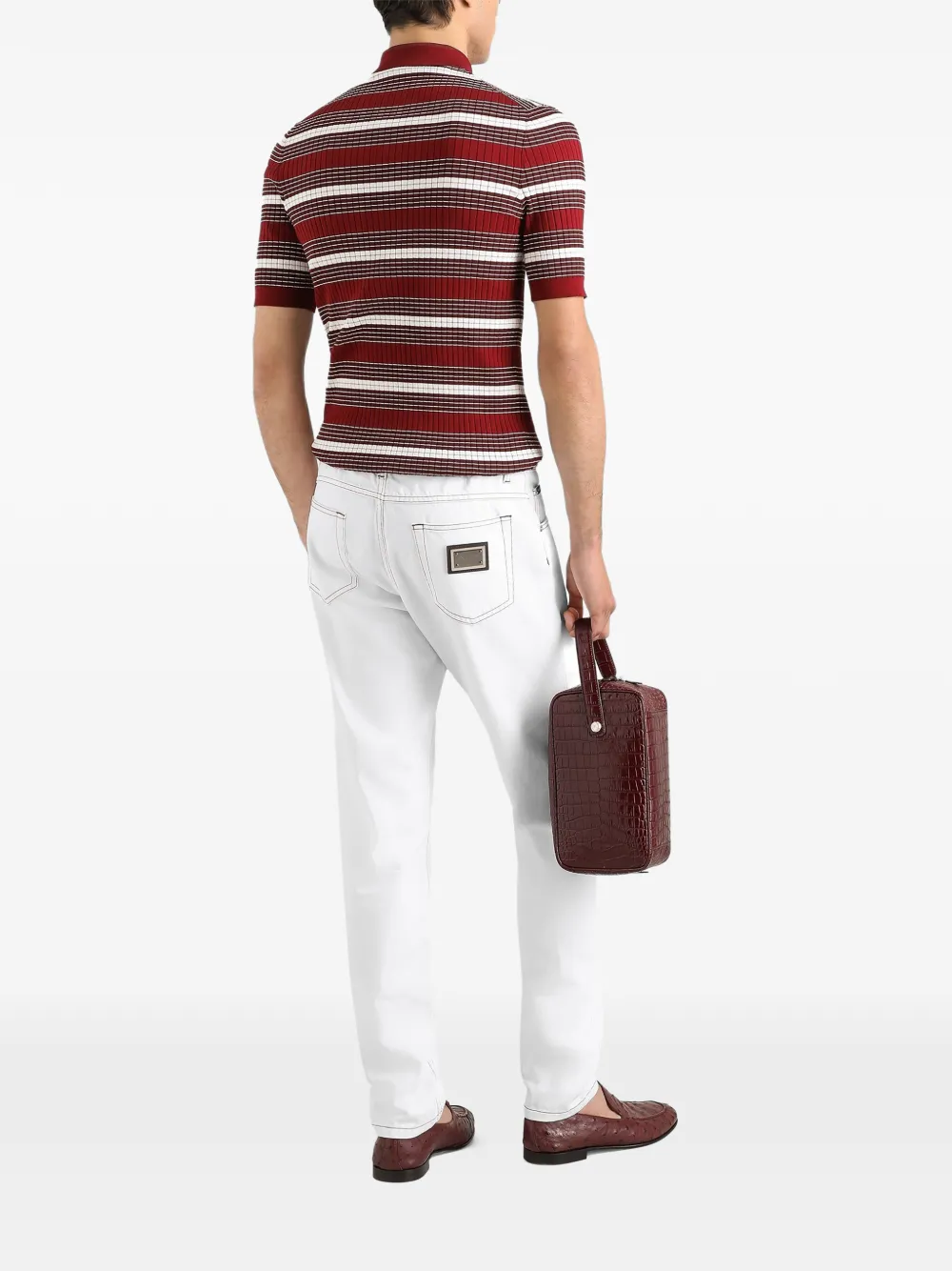 Dolce & Gabbana Gestreept poloshirt Rood