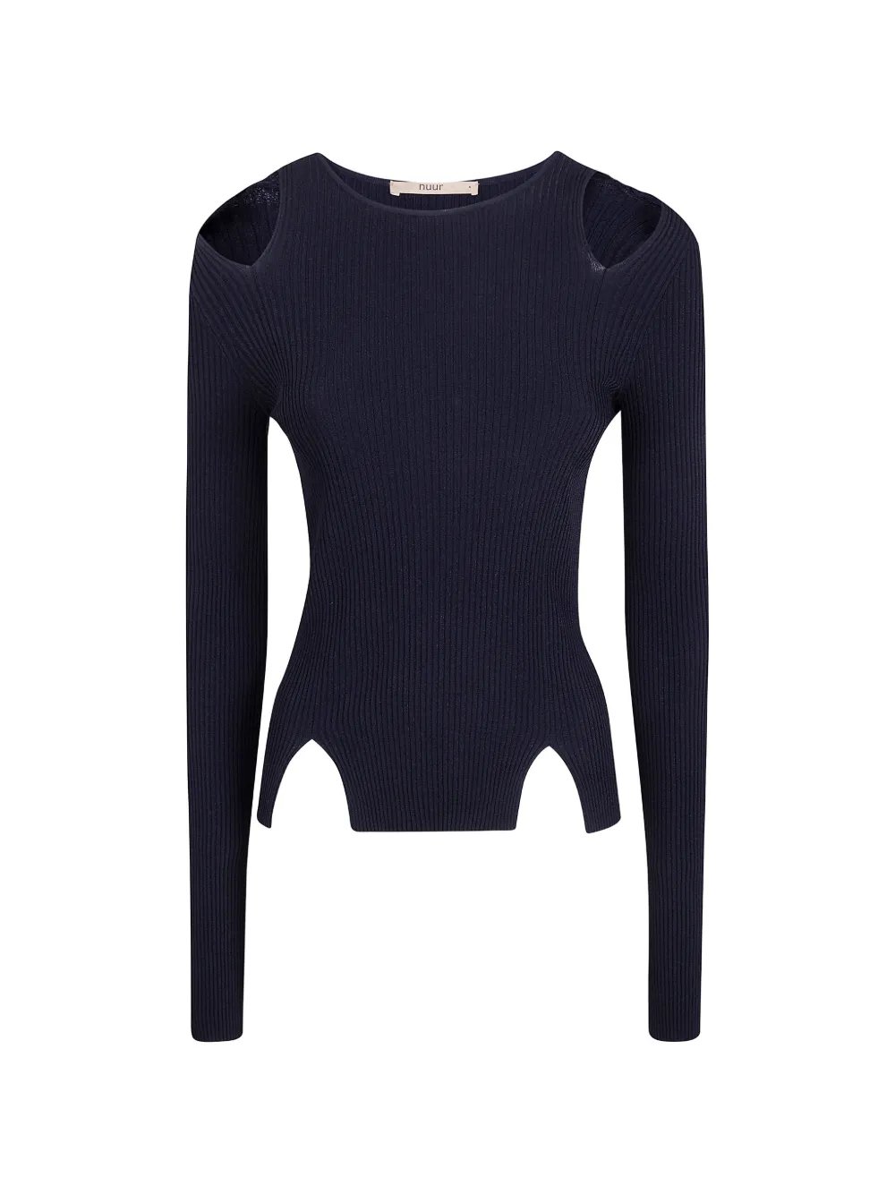 Nuur cut-out ribbed-knit sweater - Nero