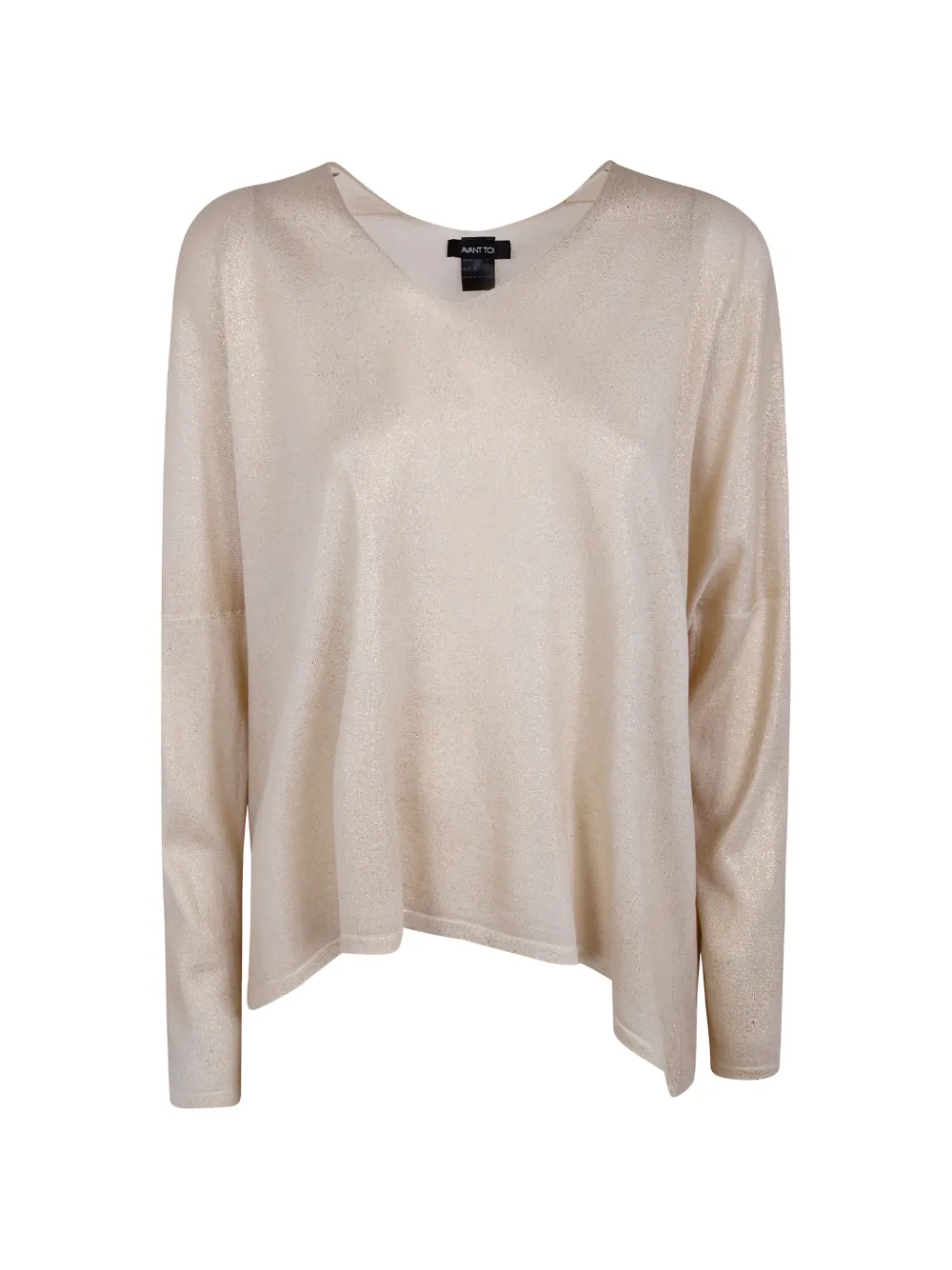 Avant Toi metallic-finish silk sweater - Neutrals