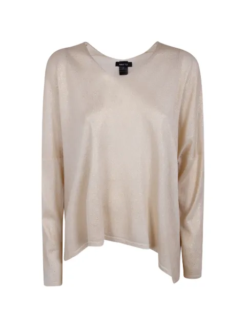 Avant Toi metallic-finish silk sweater