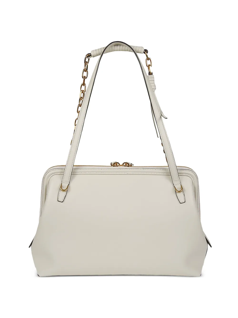 ETRO Medium Doc leren schoudertas Wit