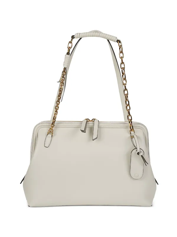 Etro Medium Leather Doc Shoulder Bag in White
