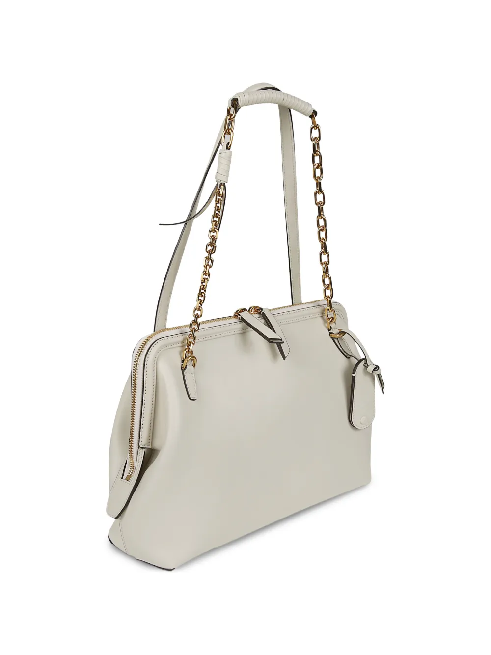 ETRO Medium Doc leren schoudertas Wit