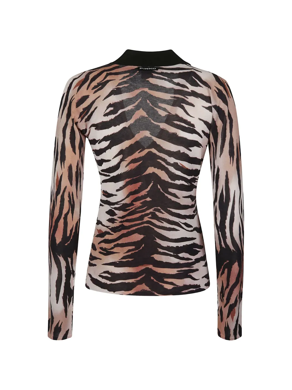  Pinko Tiger-print V-neck Sweater - Neutrals 