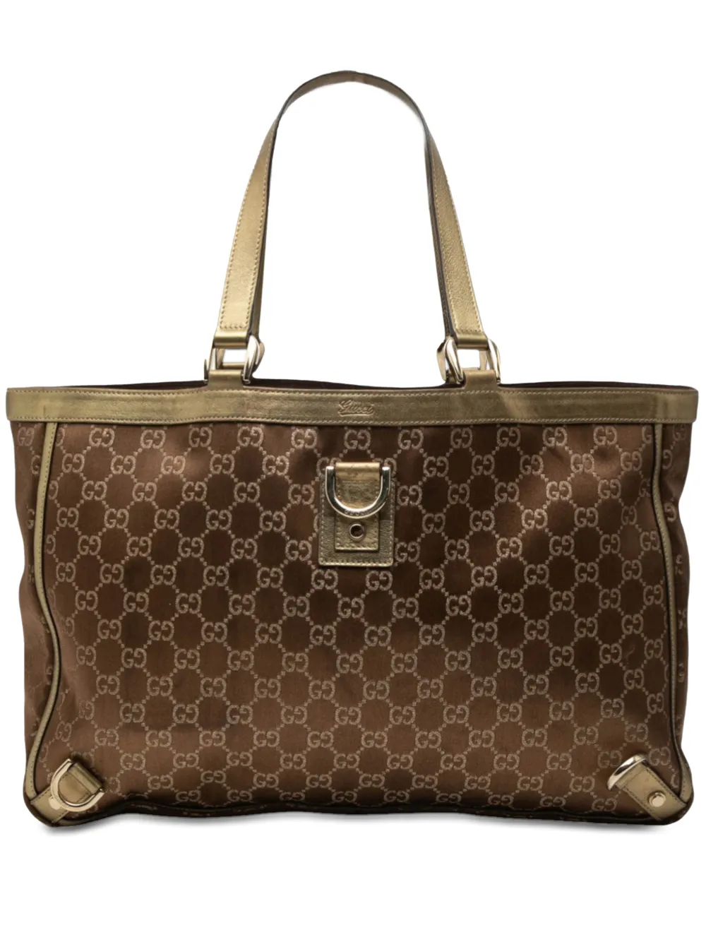 Gucci Pre-Owned 2000-2015 GG Satin Abbey D Ring tote bag - Marrone