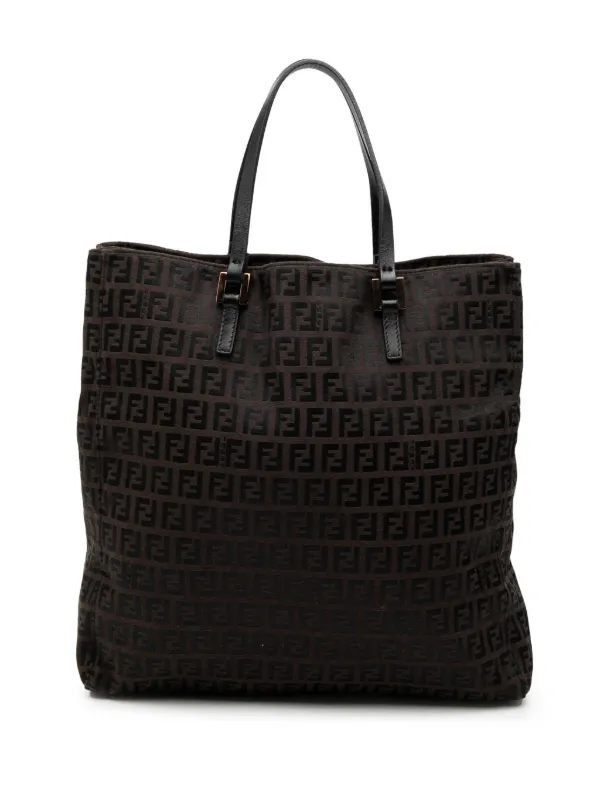 Fendi Pre-owned 2000-2010 Zucchino Canvas Tote Bag in Brown