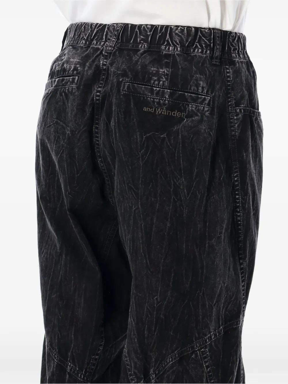  And Wander Elasticated-waistband Jeans - Black 