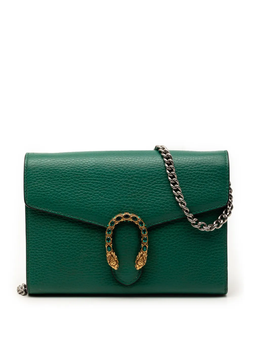 Gucci Pre-Owned 2016-2026 Leather Dionysus Wallet on Chain crossbody bag - Verde
