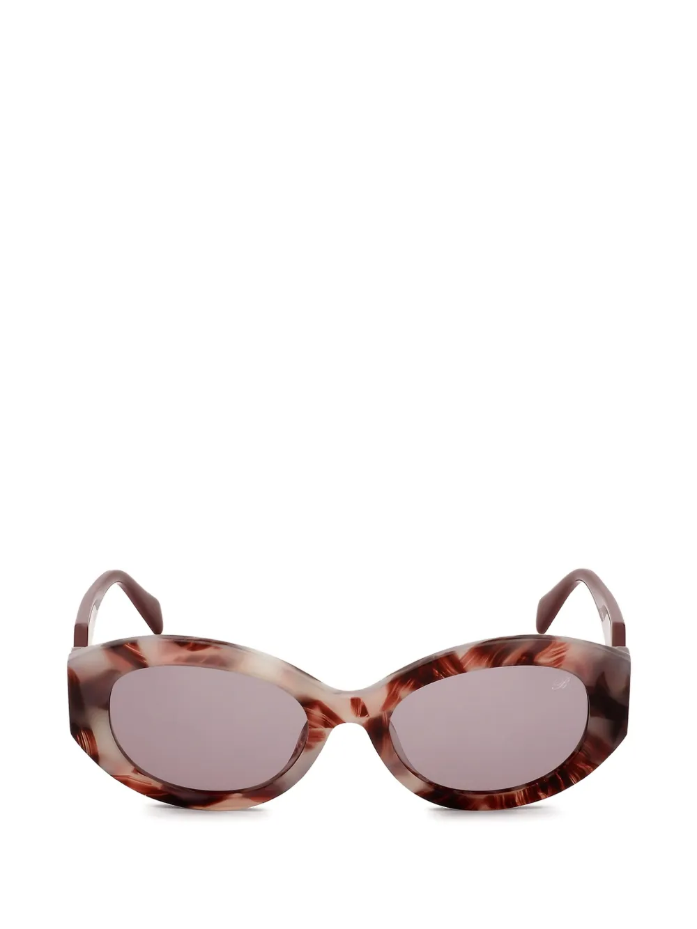 Blumarine oval-frame sunglasses - Braun