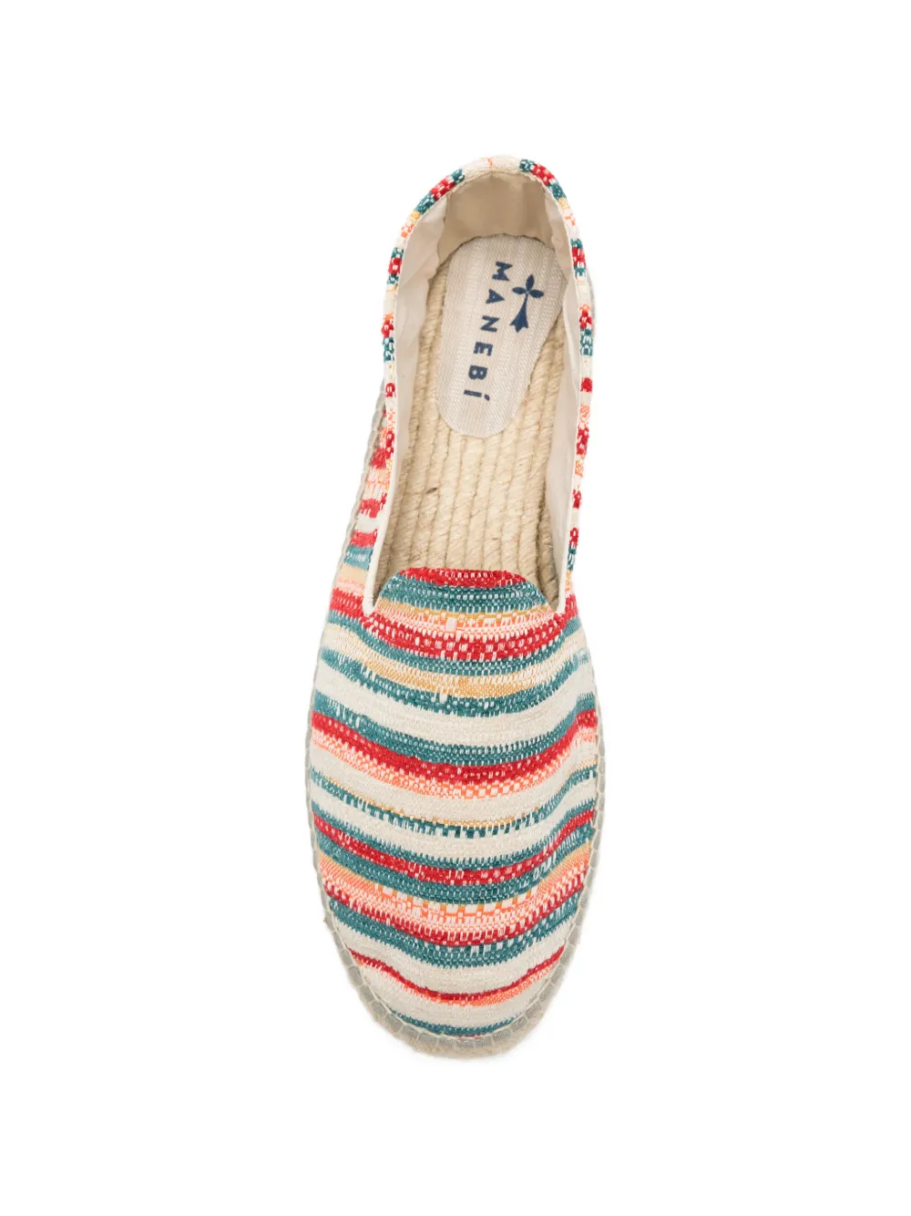 Manebi striped natural espadrilles Wit