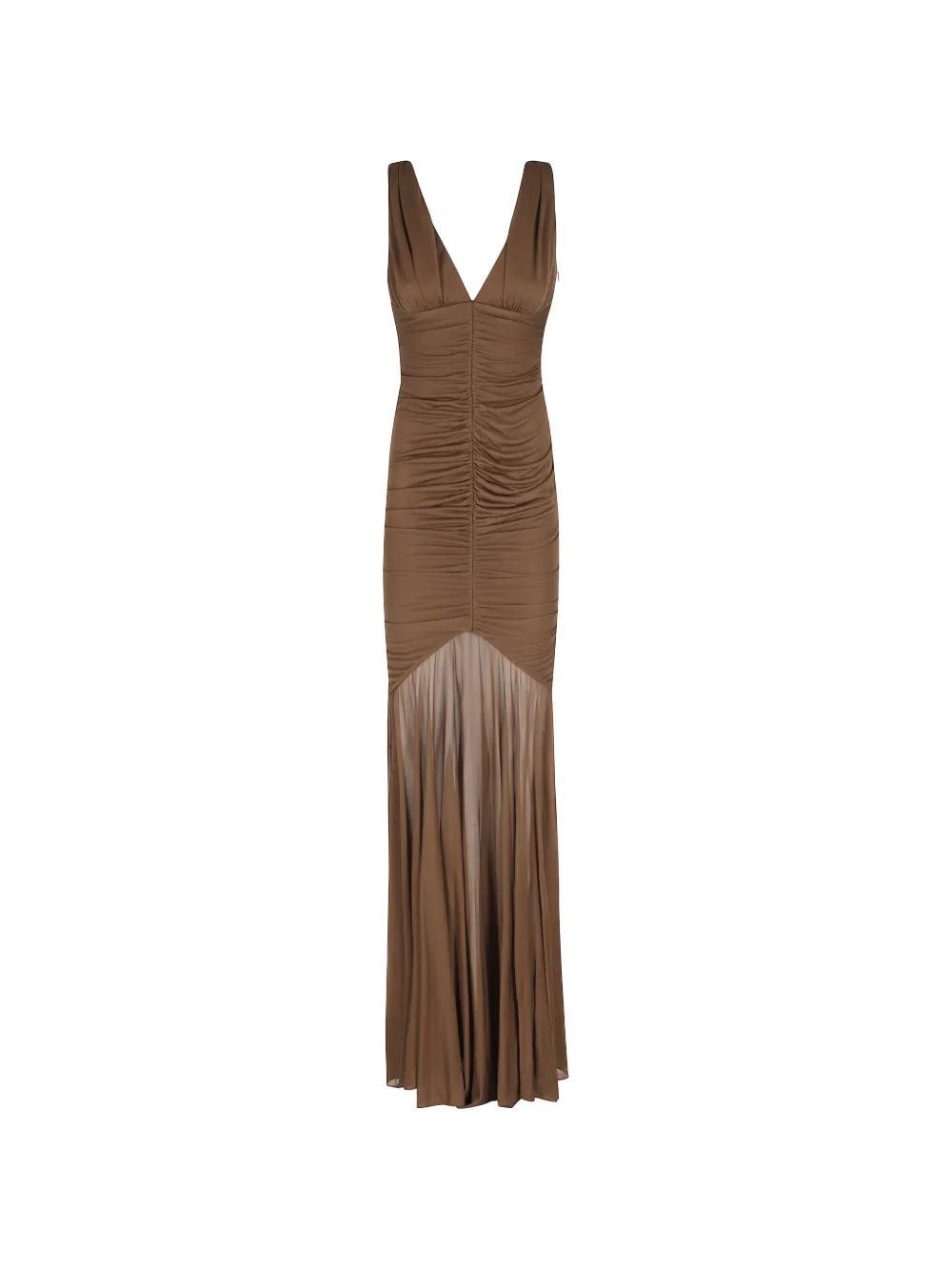 Giuseppe Di Morabito A-line draped maxi dress - Marrone