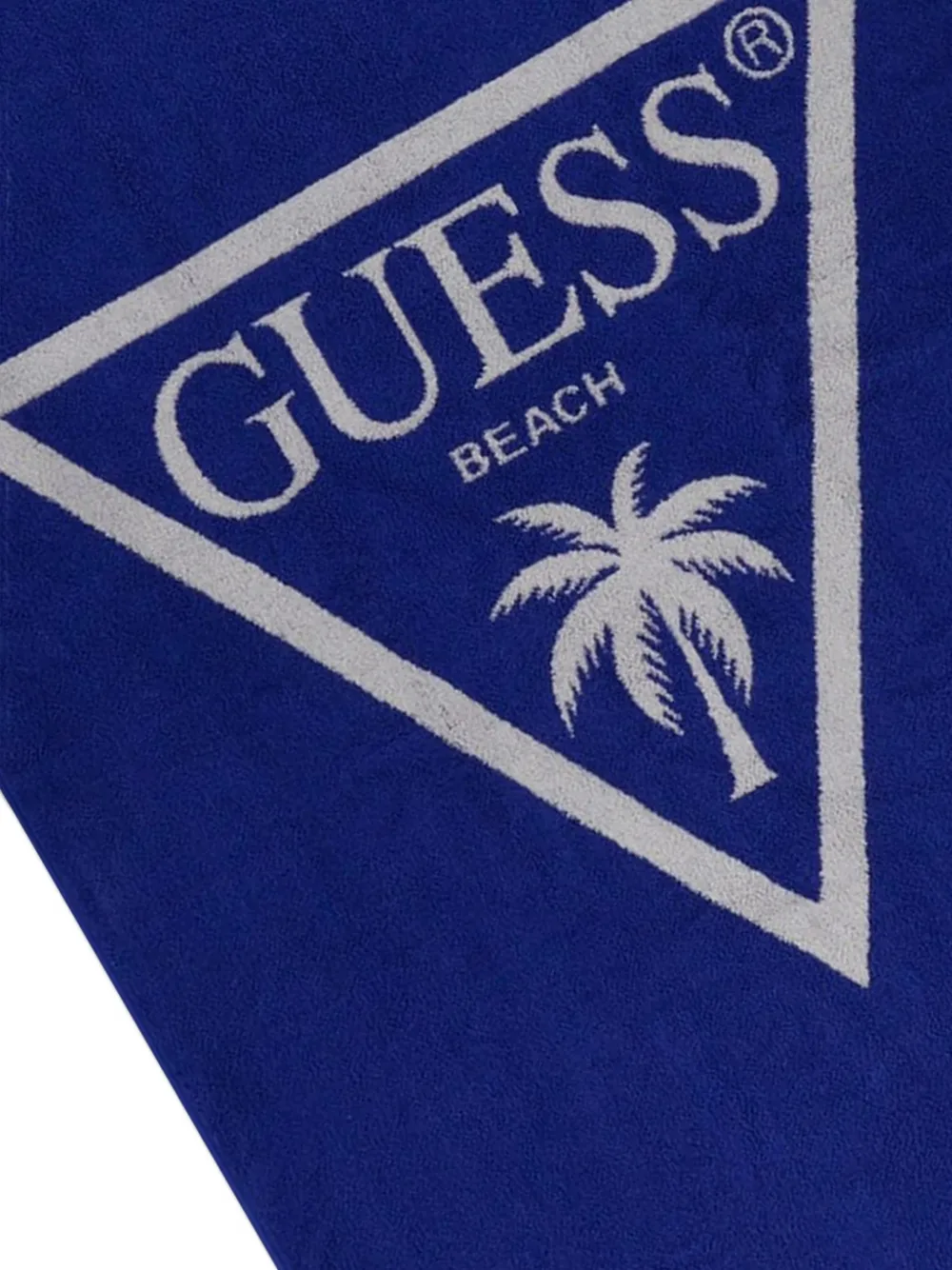  Guess Kids Palm-tree-print Beach Towel - Blue 