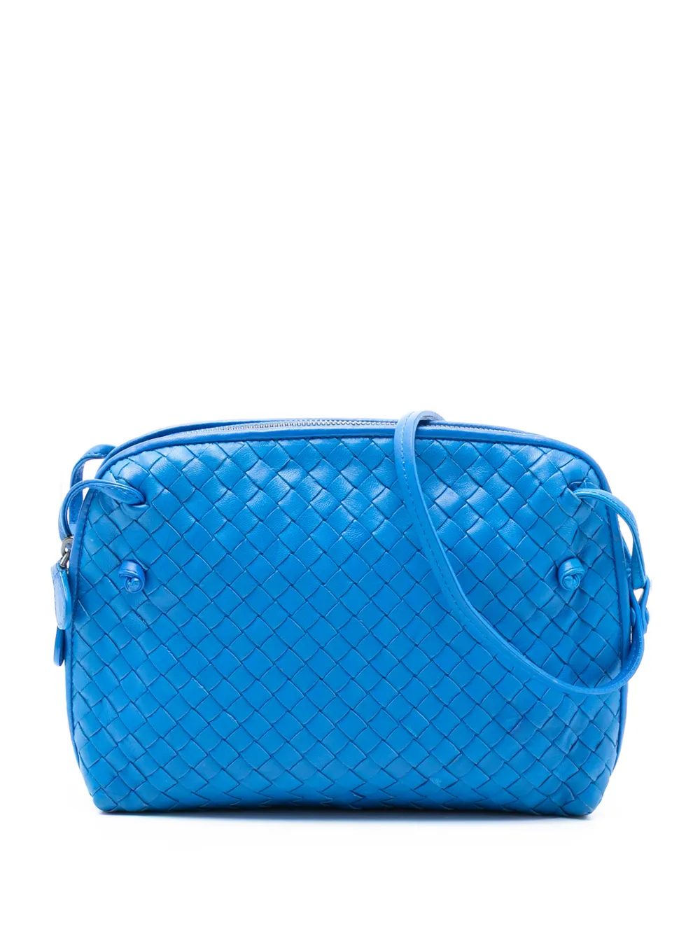 Bottega Veneta Pre-Owned 2012-2026 Nappa Intrecciato Nodini crossbody bag - Blue