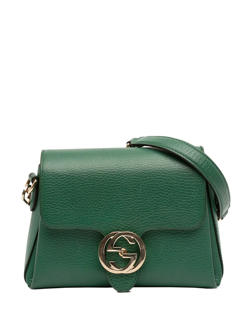 Gucci Pre-Owned 2016-2026 Small Dollar Calfskin Interlocking G crossbody bag - Verde