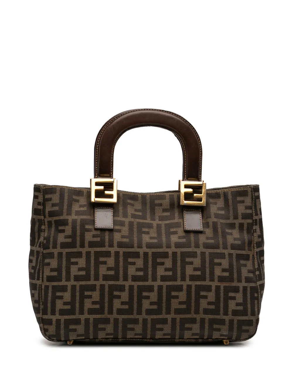 Fendi Pre-Owned 2000-2010 Small Zucca Canvas Twins tote bag - Marrone