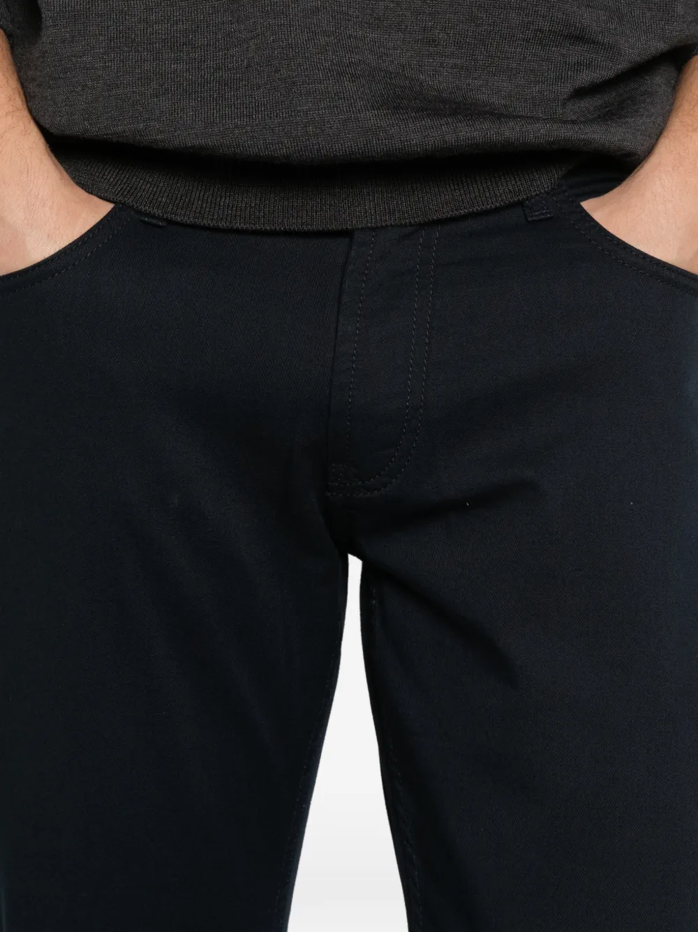 Emporio Armani Broek met logoplakkaat Blauw
