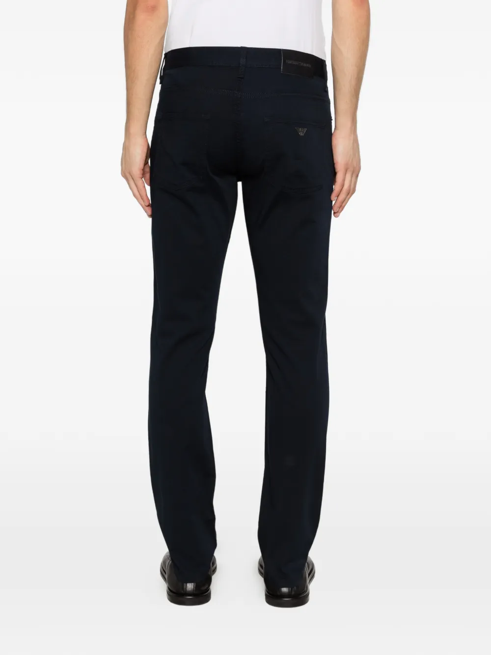 Emporio Armani Broek met logoplakkaat Blauw