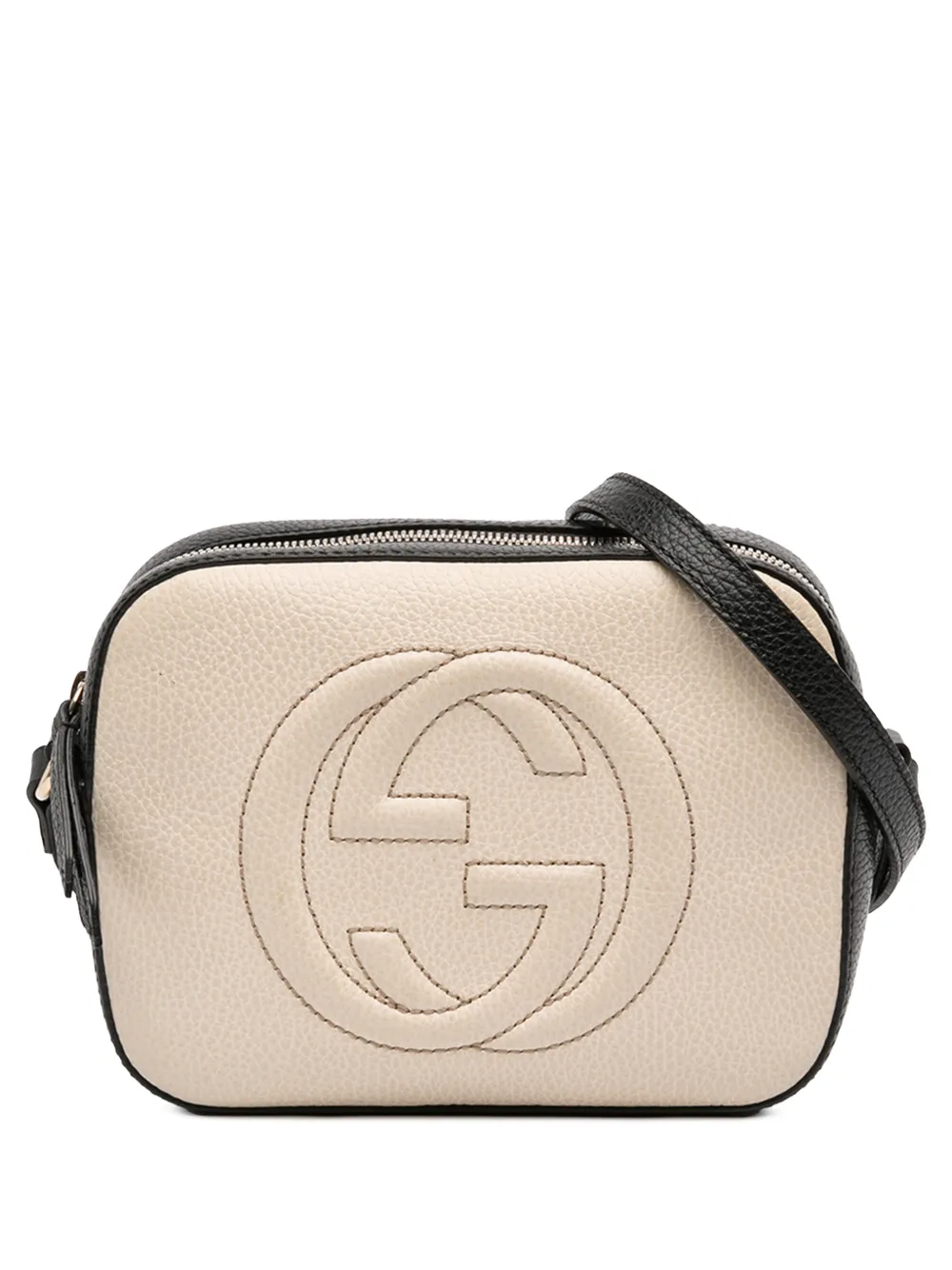 Gucci Pre-Owned 2016-2026 Small Bicolor Leather Soho Disco crossbody bag - White