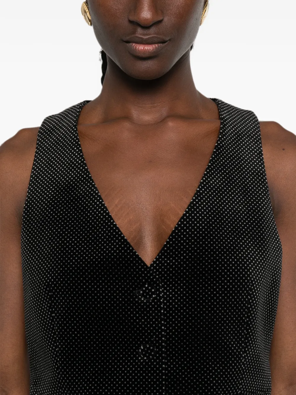 TOM FORD Gilet met stippen Zwart