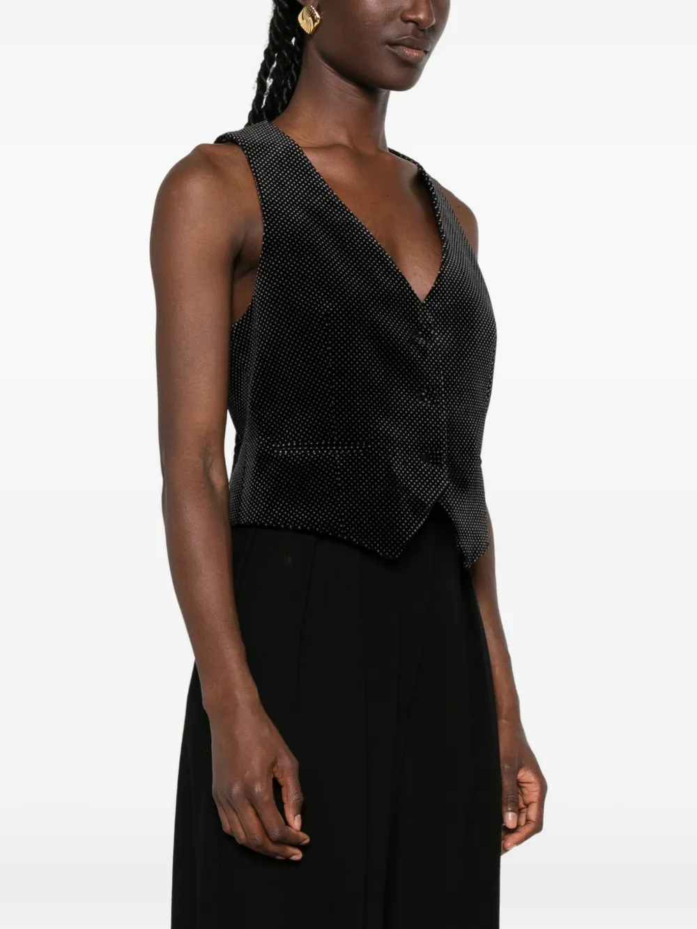TOM FORD Gilet met stippen Zwart