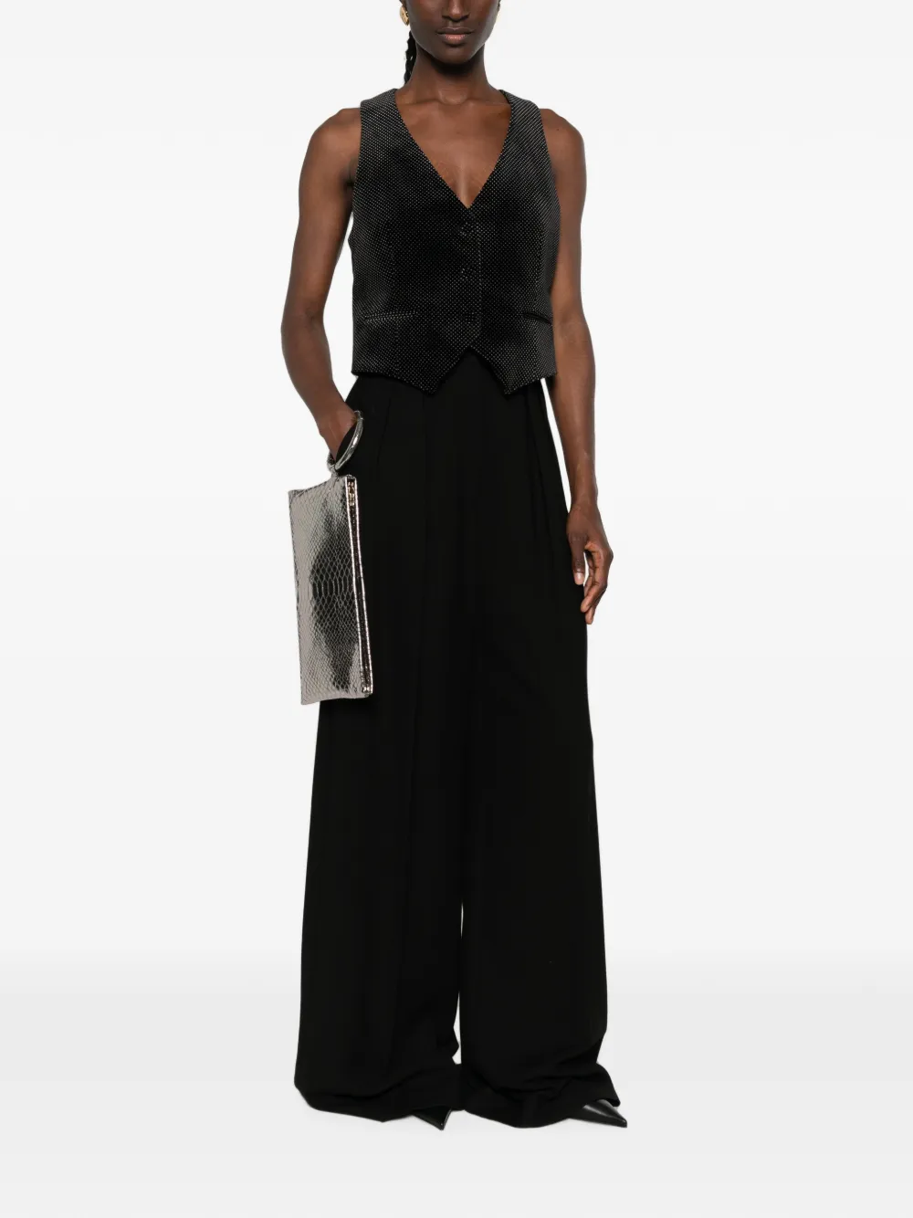 TOM FORD Gilet met stippen Zwart