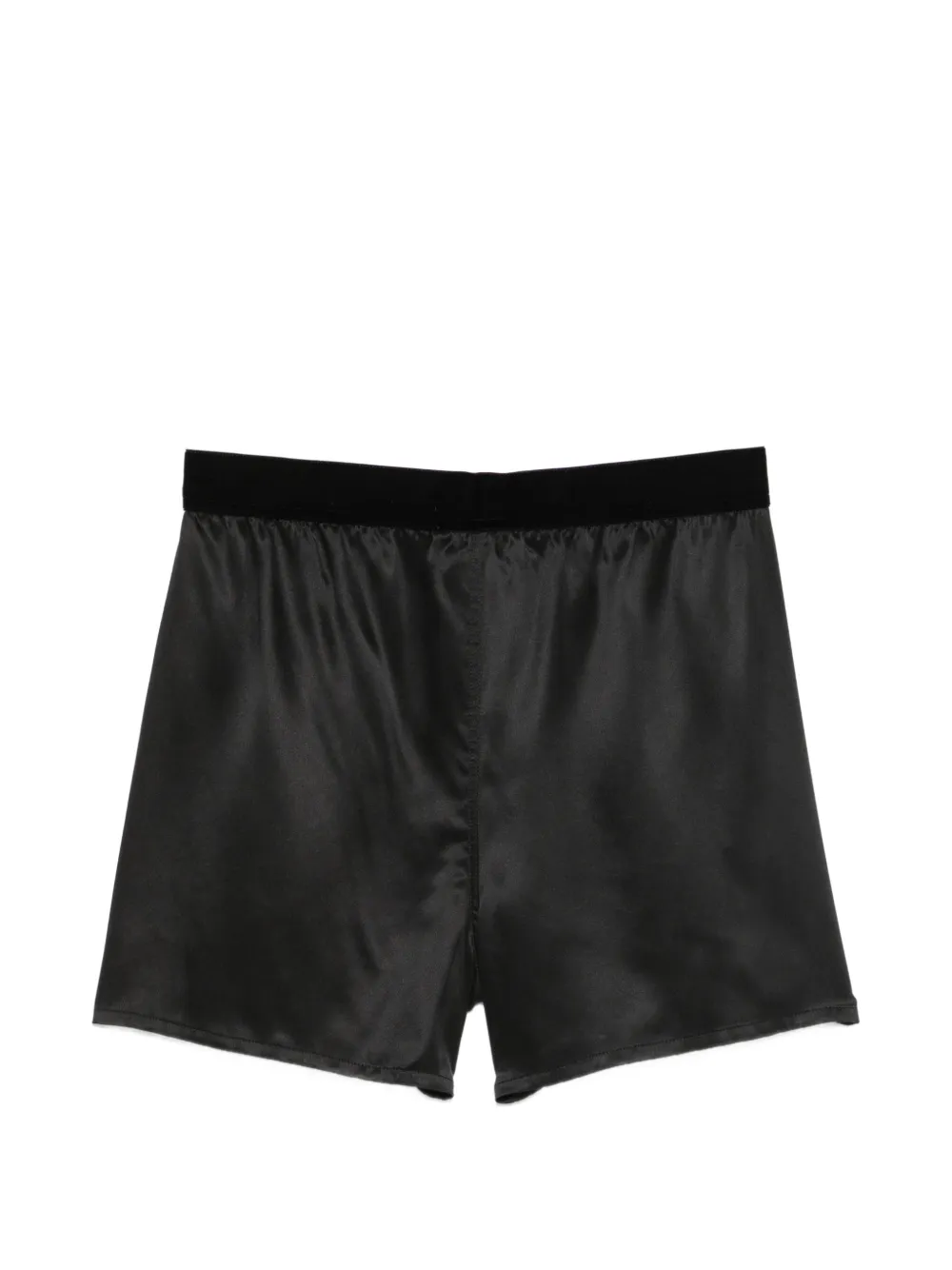 TOM FORD Zijden shorts met logoband Zwart