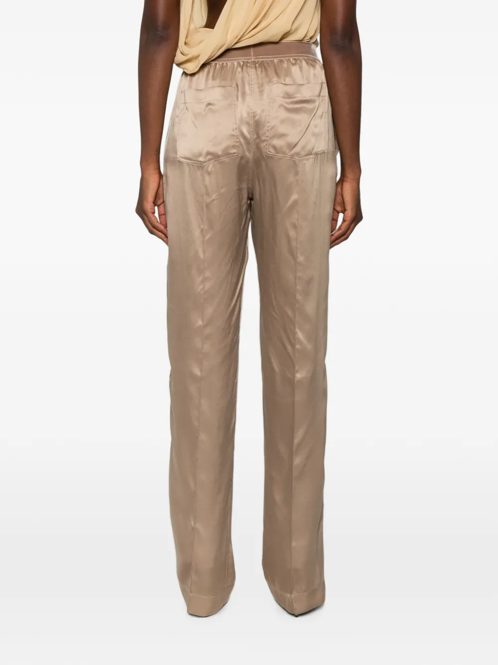 TOM FORD Peach-Feel silk satin PJ trousers Beige