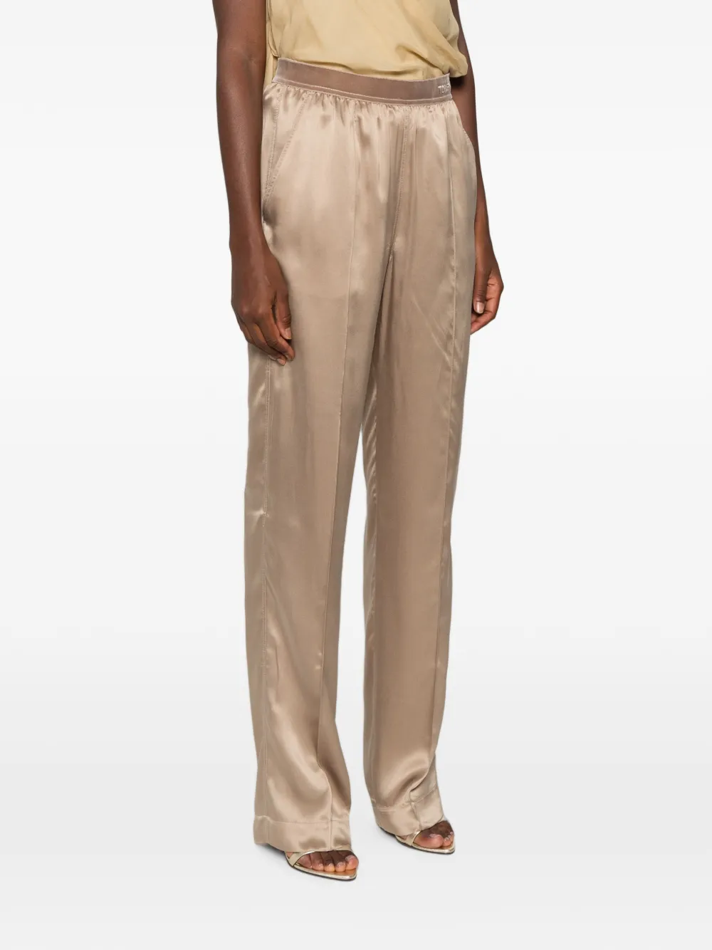 TOM FORD Peach-Feel silk satin PJ trousers Beige