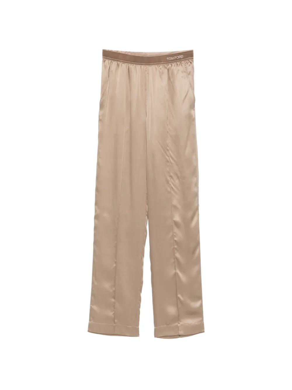 TOM FORD logo-waistband trousers - Nude