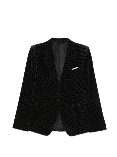 TOM FORD polka-dot velvet blazer