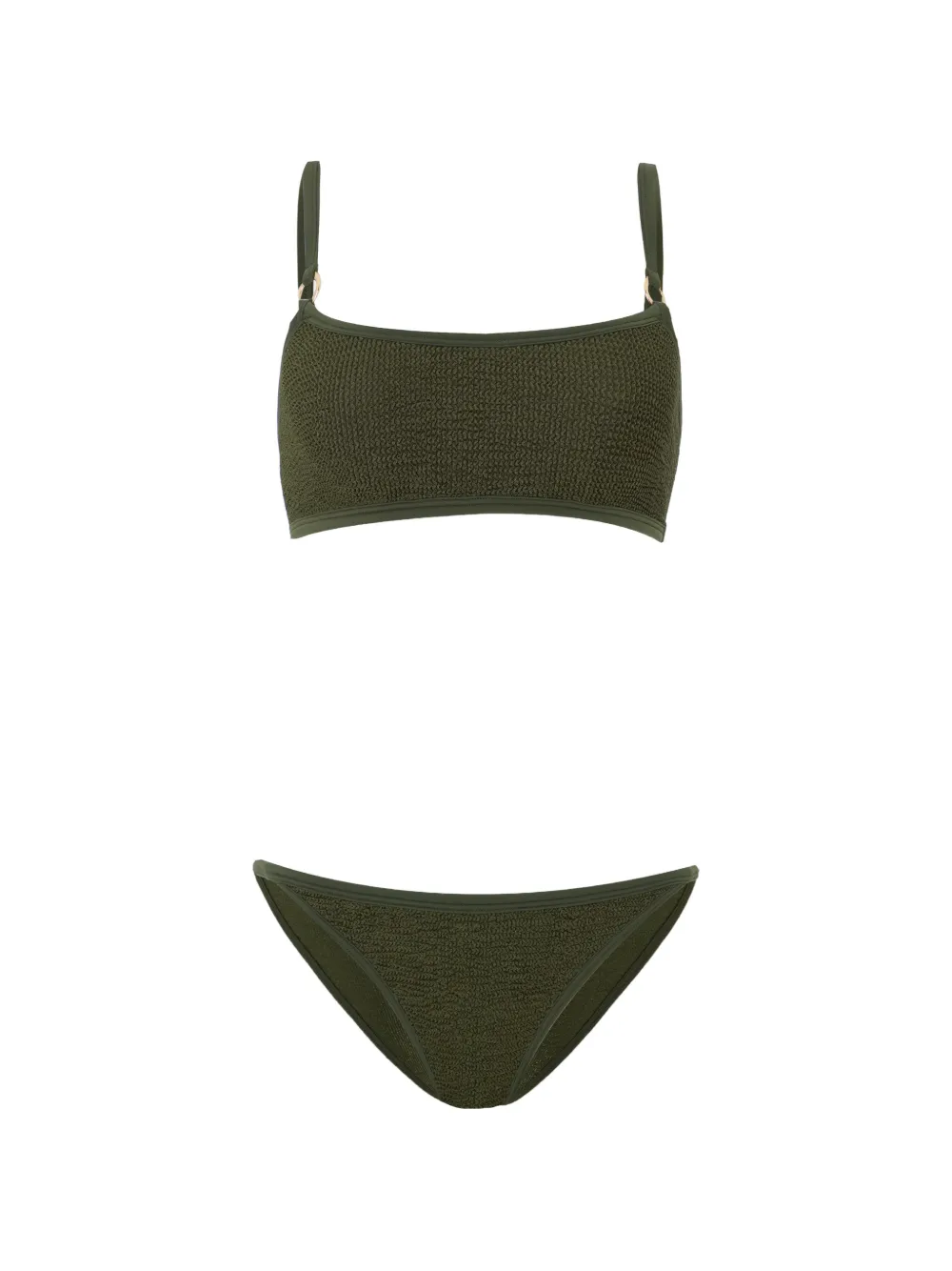 Hunza G Bikini Iris con effetto stropicciato - Verde