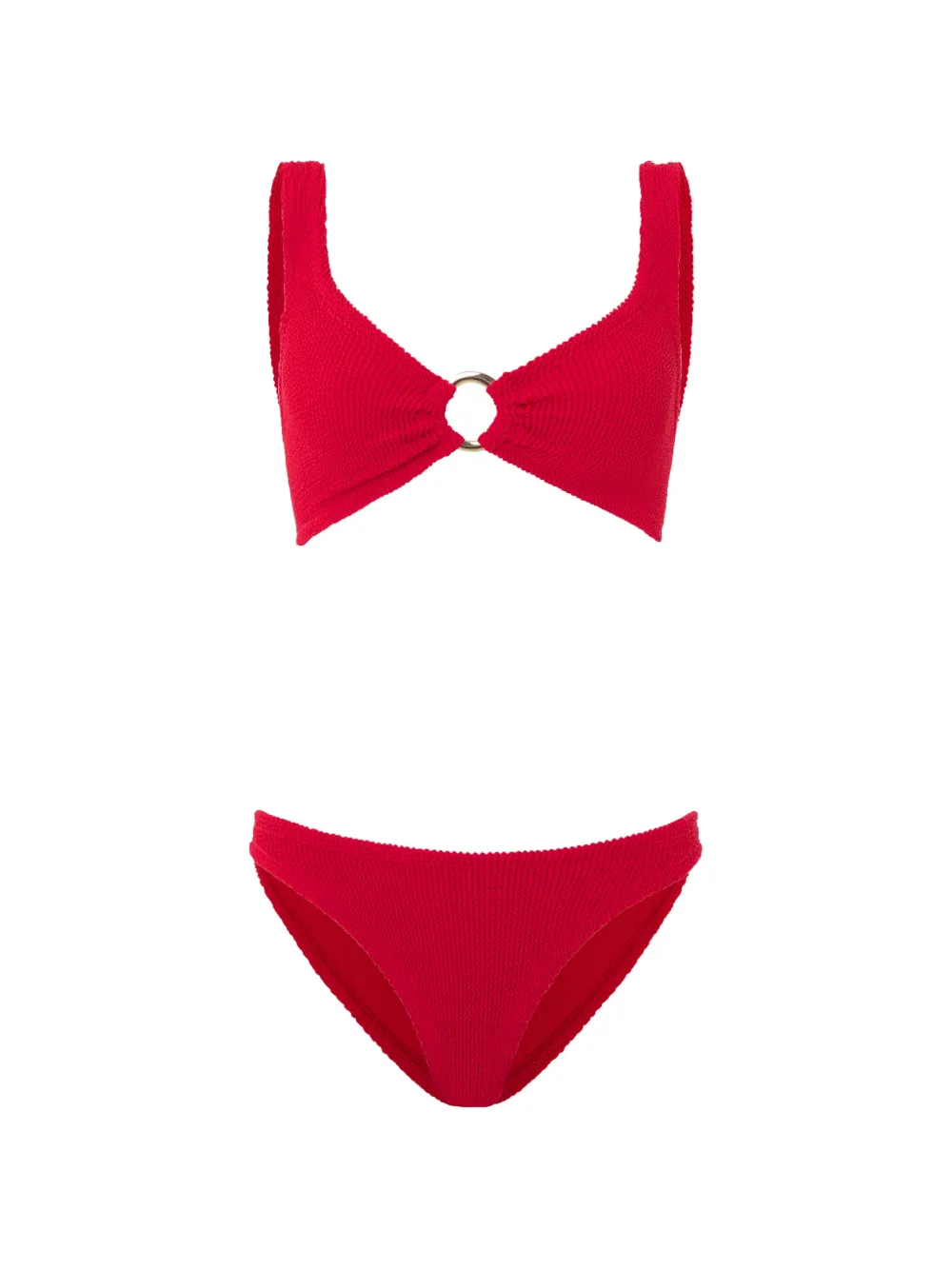 Hunza G Julia Bikini mit Ringdetail - Rot