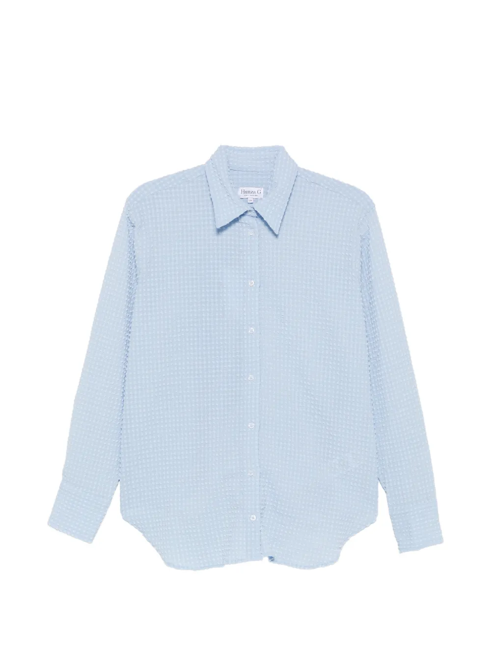 Hunza G oversized seersucker shirt - Blau