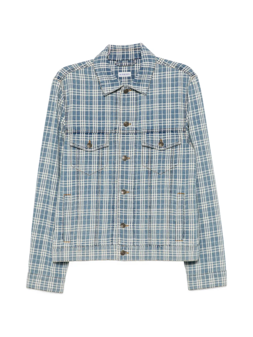 Burberry Darwen check-print denim jacket - Blu