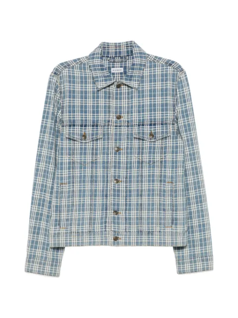 Burberry 다웬 체크 프린트 데님 재킷