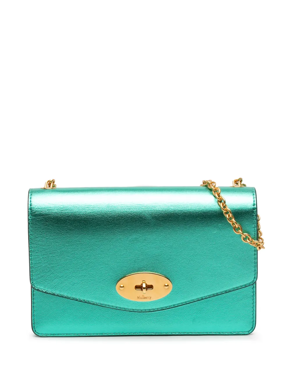 Mulberry Pre-Owned 2000-2025 Small Metallic Grained Calfskin Darley crossbody bag - Blu