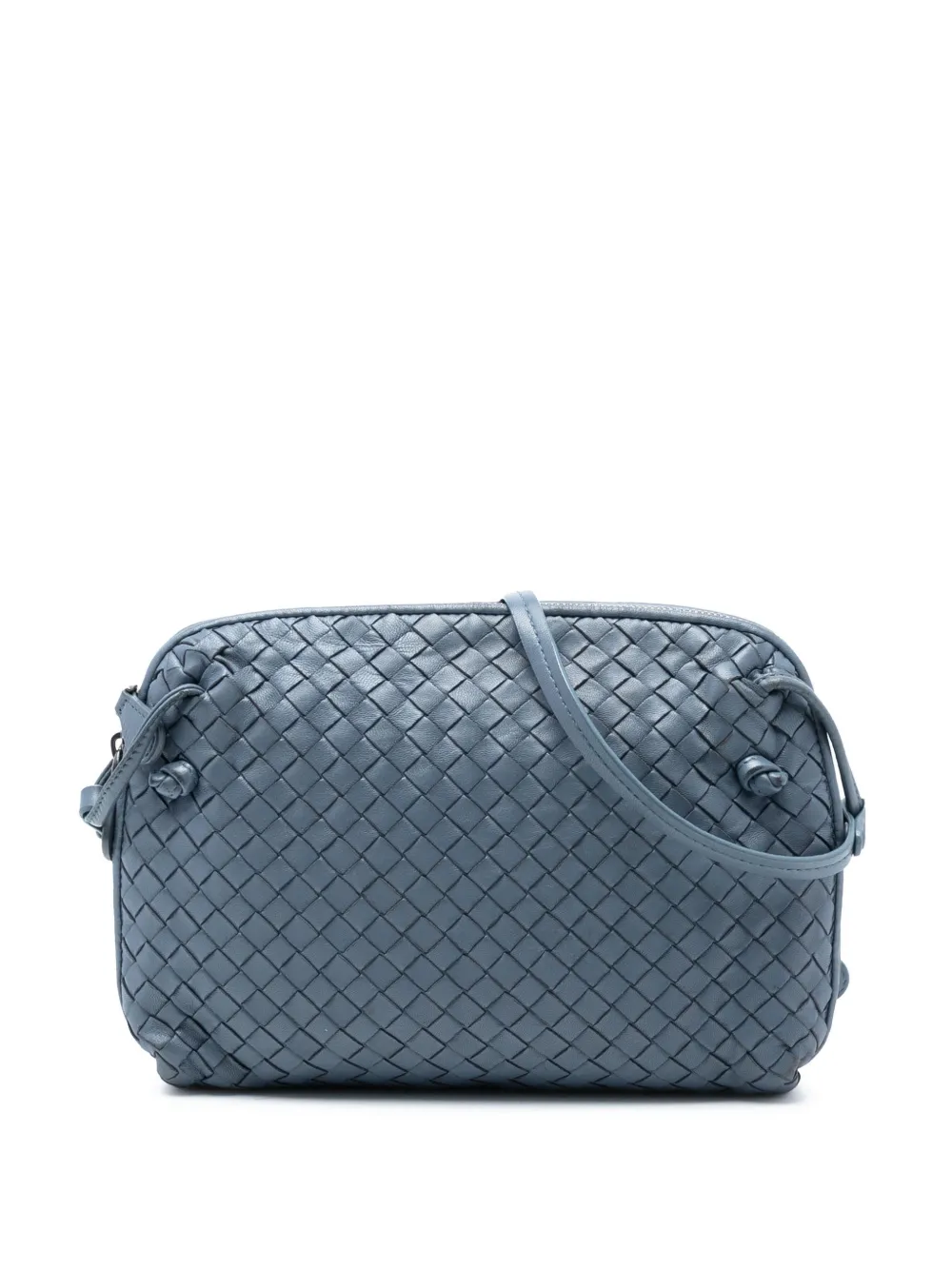 Bottega Veneta Pre-Owned 2012-2025 Nappa Intrecciato Nodini crossbody bag - Blue