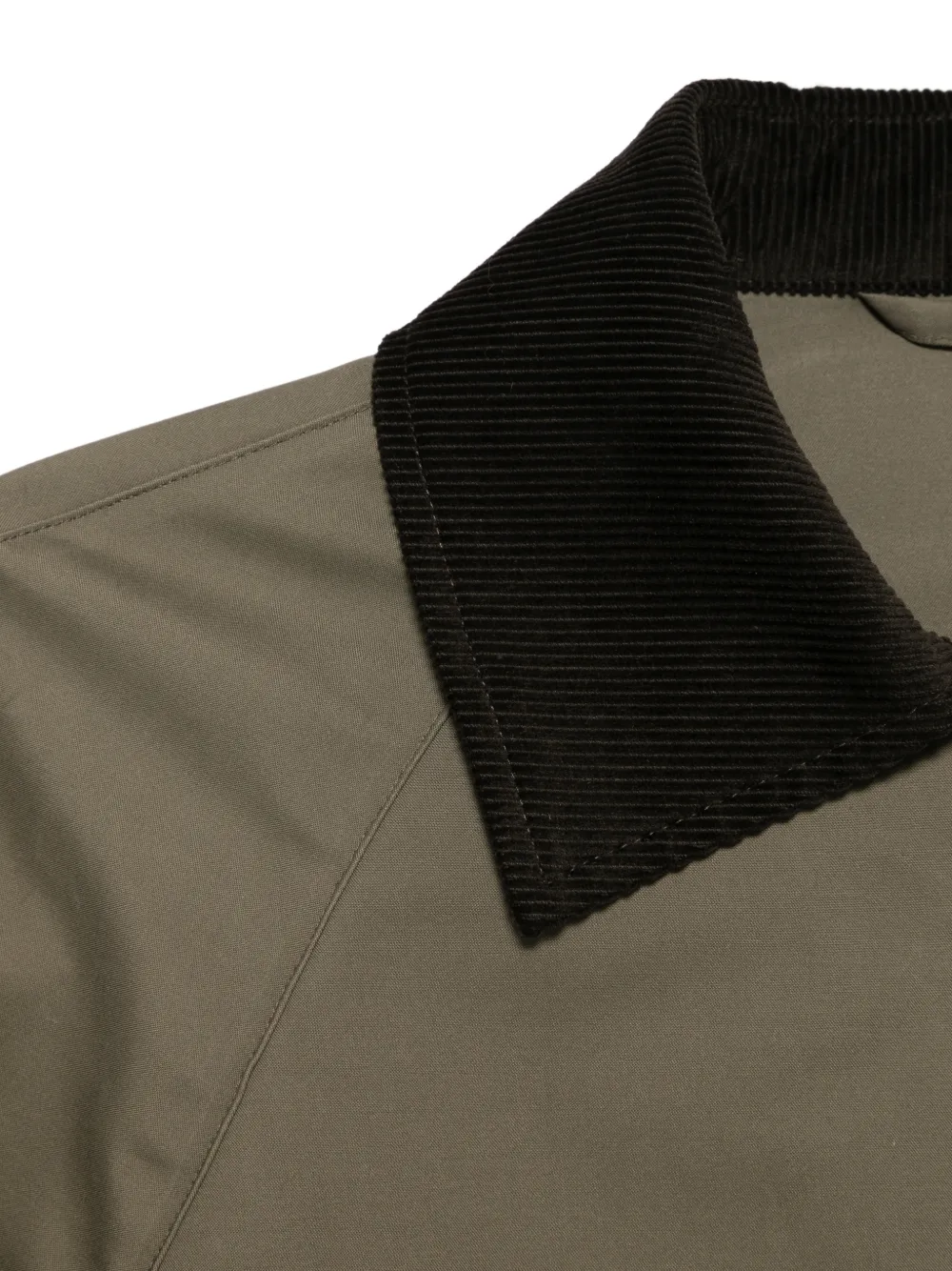  Toteme Corduroy-collar Coat - Green 