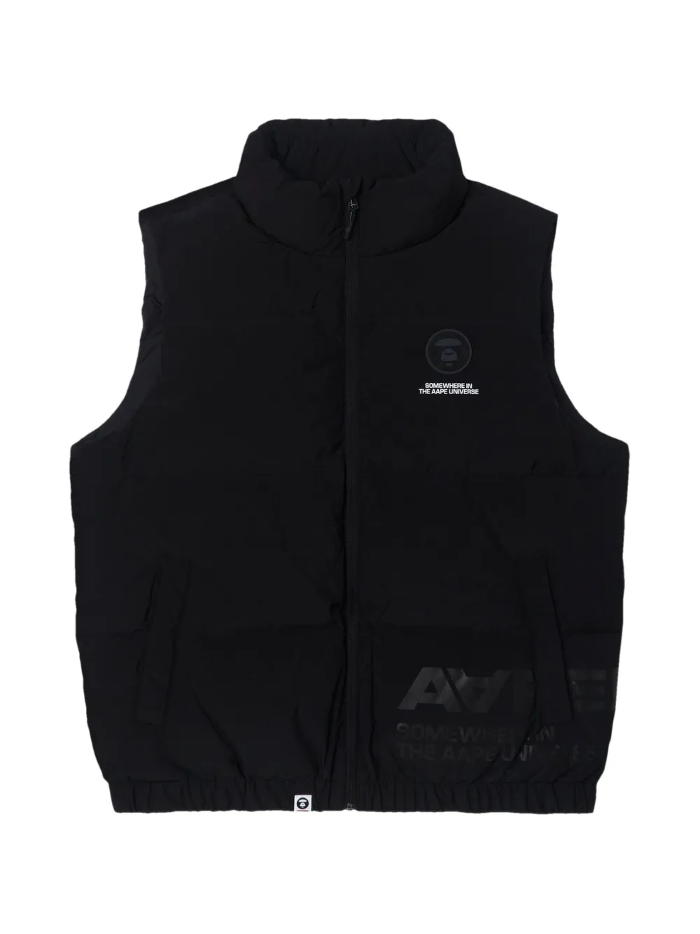 AAPE BY *A BATHING APE® Moonface-patch gilet - Black