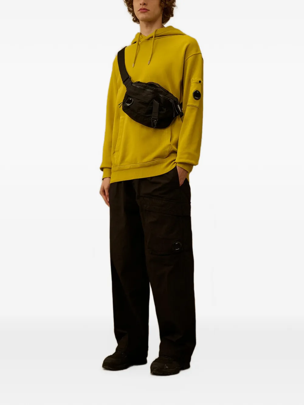 C.P. Company Sweater met capuchon en zak Geel