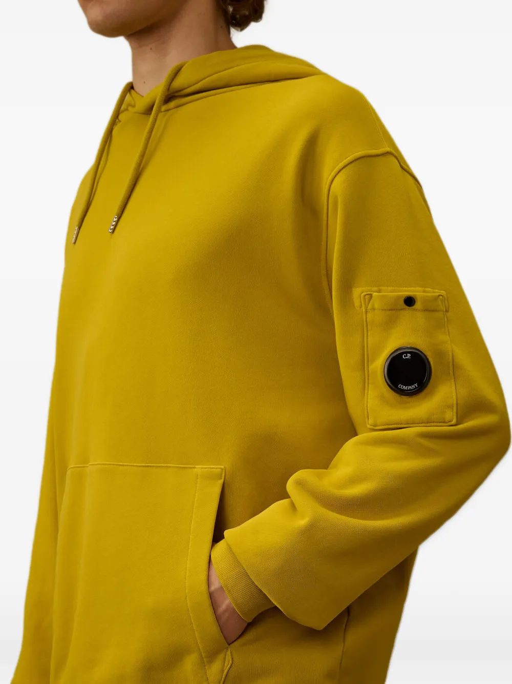 C.P. Company Sweater met capuchon en zak Geel