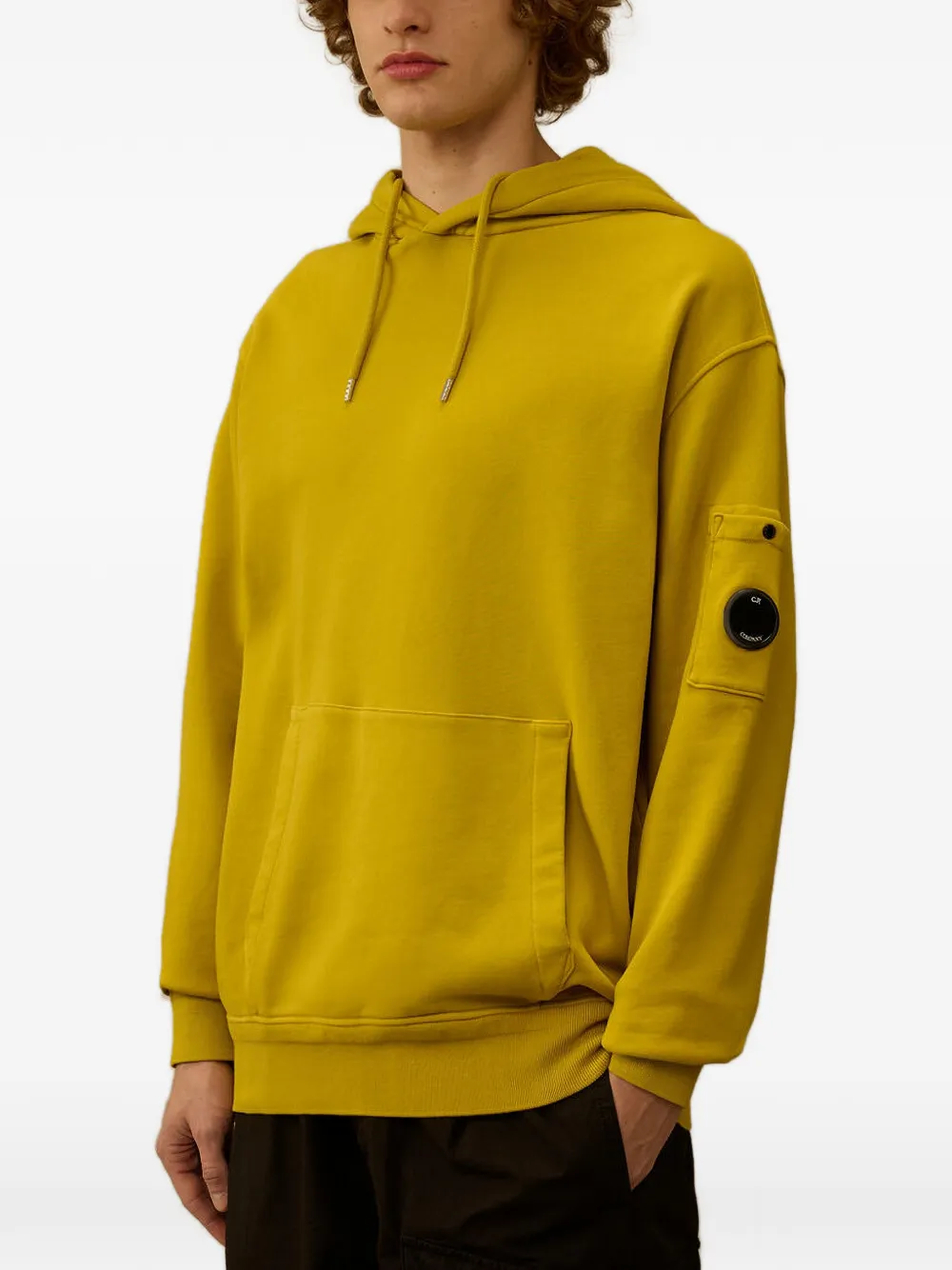 C.P. Company Sweater met capuchon en zak Geel
