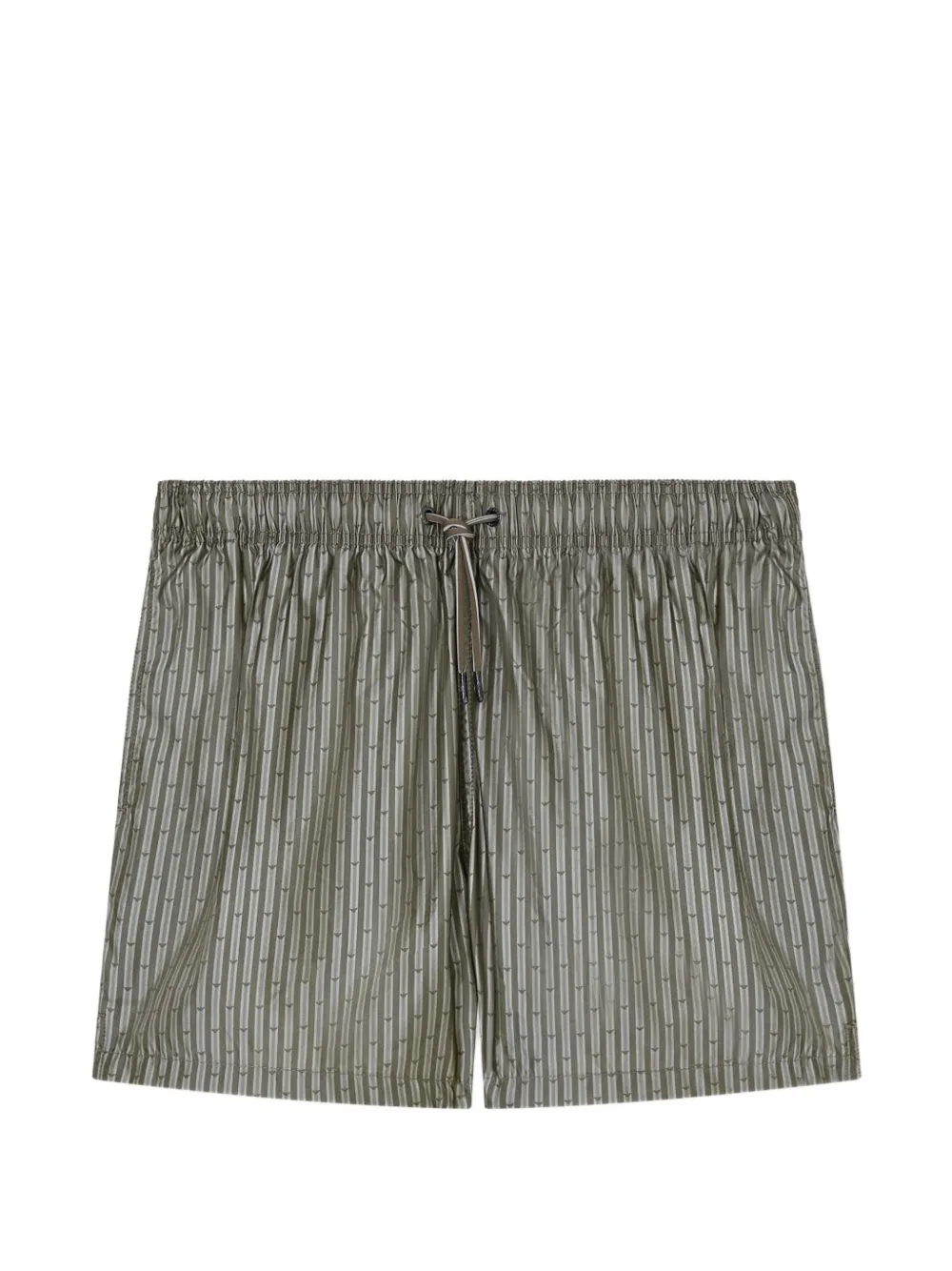 Emporio Armani logo-pattern swim shorts - Verde
