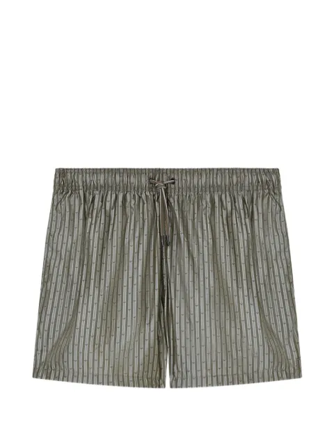 Emporio Armani logo-pattern swim shorts
