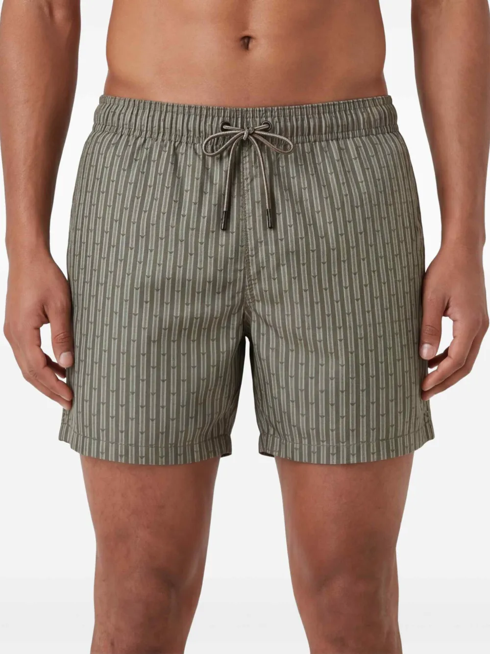 Emporio Armani Zwembroek met logo-patroon Groen