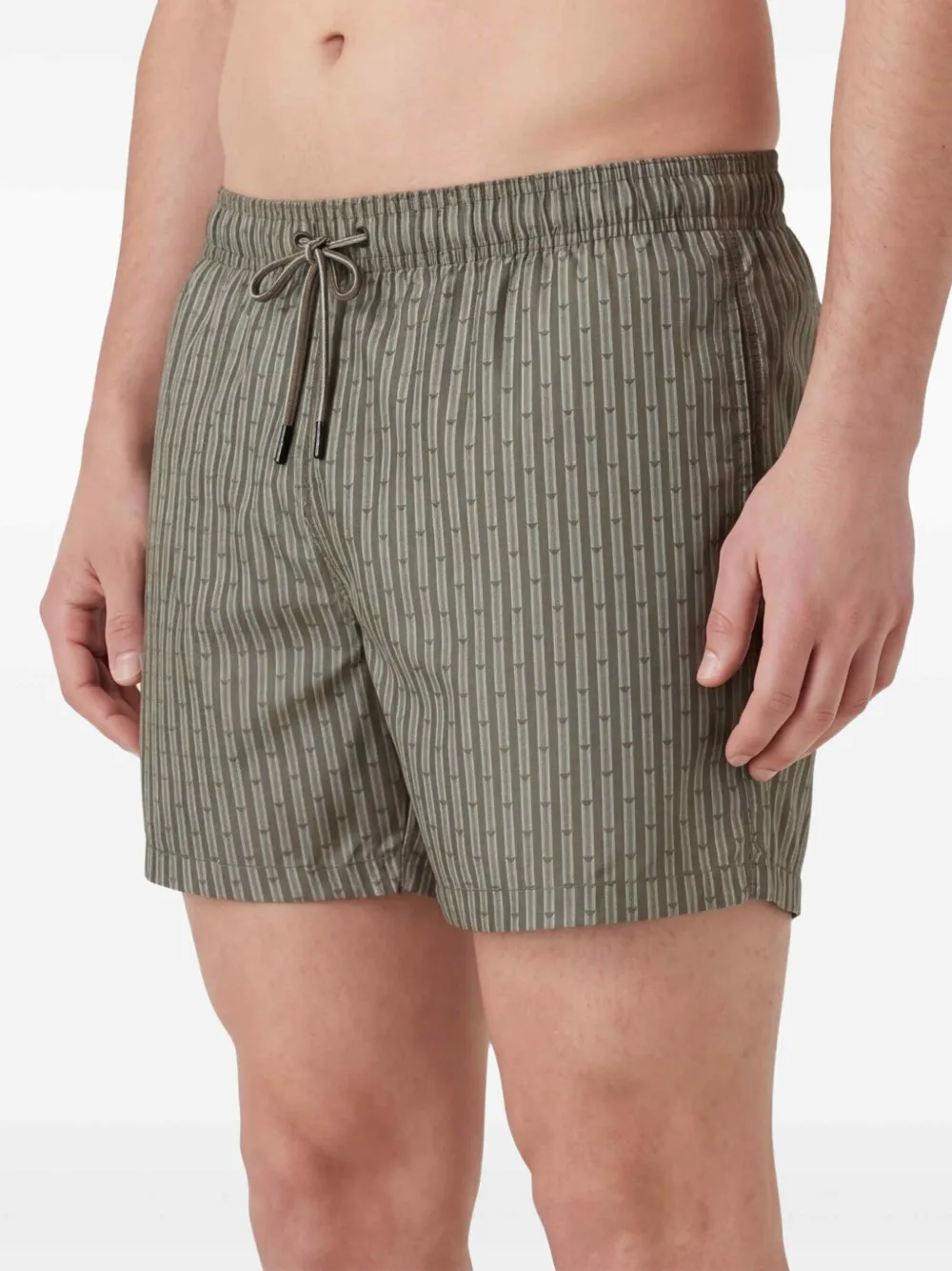 Emporio Armani Zwembroek met logo-patroon Groen