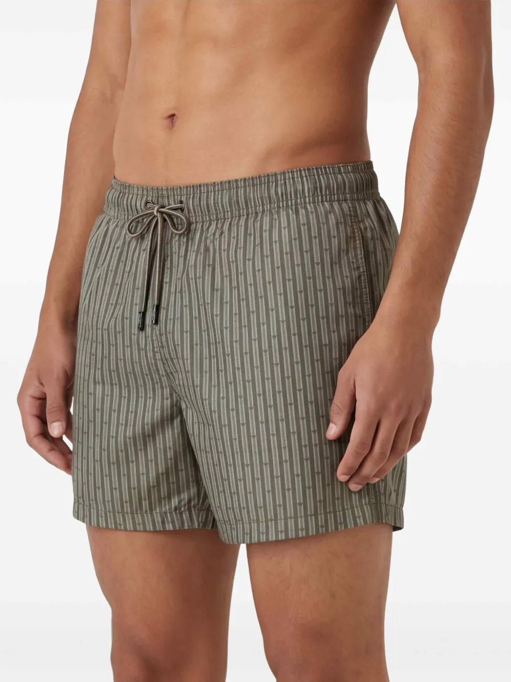 Emporio Armani Zwembroek met logo-patroon Groen