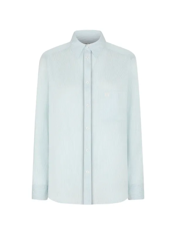 BLAZÉ Milano Anabas Pinstripe Shirt in Blue